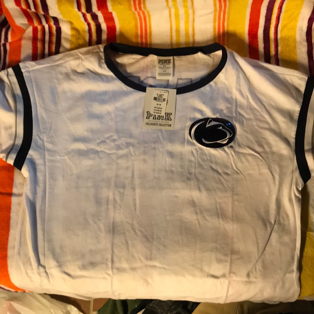 NWT Pink Victoria’s Secret Penn State Tshirt Med
